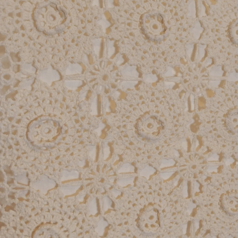 Crochet Rosette Cotton Standard Pillow Sham Keeco